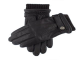 DENTS Mens Wool Blend Lined Touchscreen Leather Gloves Henley - Brown V563-5-9204-BROWN-S