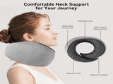 Travel Pillow, 100% Pure Memory Foam Neck Pillow for Airplanes, Comfortable Breathable Cover, Travel V1258-DP02-WO-1102