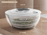 Grey Manual Salad Spinner with Pressurized System - Efficient & Quick Vegetables Drying, Multiple V888-ELOSUNG15912