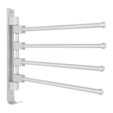Home Hotel Bathroom Space Aluminum Moveable Multiple Rod Towel Rack Holder Storage Organizer4 Rods V1294-YM0901-3112200041812