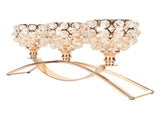 Crystal Candle Holder 3 Heads Windproof European Style Stable Durable Gold Candle Holder for Wedding V1294-YM0706-3115230084811