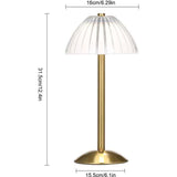 USB Rechargeable Table Lamp, LED Bedside Lamp, Reading Lamp, with Touch Control for Adjustable V1237-ZY-715-301