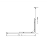 Adjustable 1000x900mm Double Sliding Door Glass Shower Screen in Gold V63-844981