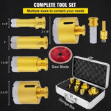Diamond Bits 7PCS Diamond Hole Saw 20/27/35/55/68mmTile Hole Saw Kit Vacuum Brazed Diamond V952-JTQHJGSKZTJ72R3T0V0