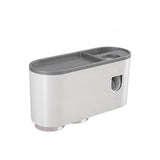 Wall Mounted Multifunctional Bathroom Toothbrush Holder, Large Capacity Storage Cabinet with Drawers V1366-AZ2-W-20898