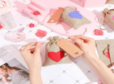 36 Pcs Valentine's Day Burlap Gift Bags with Drawstring Heart 6x4 In Party Favor Bag Mini Rustic V1259-DP01-A-5592