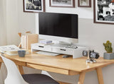 White Monitor Stand with Drawers V178-63284