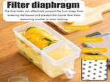 3.5 L Plastic Drink Dispenser Beverage Dispenser with Spigot Iced Juice Dispenser for Fridge Party V1294-YM0523-10342205