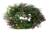 Spring Wildflowers Wreath for Front Door Dried Flower Artificial Wreath Hanging for Home Mall V1294-YM0523-10339086