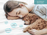 Waterproof Noiseless Mattress Protector Cover Sheets Deep-Pocket Full Size V1192-AZ-W-31059