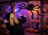 Halloween Decor Electric Dropping Spider 30in, Voice Activated Moving Realistic Hanging Spider, V1369-AZ3-W-13648