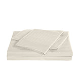 KENSINGTON 1200TC COTTON SHEET SET IN STRIPE-QUEEN - SAND ABM-202135