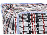 12x Large Stripe Bag Packing Storage Strip Zip Shopping Travel Check House Moving 90cm x 78cm x 25cm V563-H0-207-12PCS