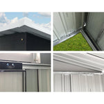 Giantz Garden Shed 1.94x1.21M w/Metal Base Sheds Outdoor Storage Tool Steel House Sliding Door SHED-FLAT-4X6-BASE-ABC