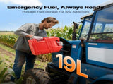 Fuel Container, 19 L, Gas Tank with Spout & Clear Scale, 15 L/min Max Flow Rate, Secure & V952-SLBXSYXJYK1JNR1TZ001V0