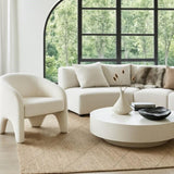 Interior Ave - Nova Sculptural Accent Chair White Chenille V355-IA-AC-NW
