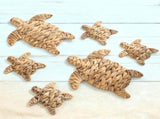6PCS Wicker Sea Turtle Wall Decor, Rattan Coastal Wall Art for Beach-Themed Rooms, Nautical Ocean V1369-AZ3-W-08753