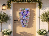Christabelle 90cm Alpine Snow Christmas Teardrop Pre Lit Multi Function LED Timer Flocked Pine 112_WFLAS90T