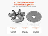 6-Jaw Lathe Chuck, 6 Inch , Self-Centering Chuck with D1-4 Cam Lock Backing Plate, 0.12-5.71 V952-JGKPDBB6GKZ6AF42HV0