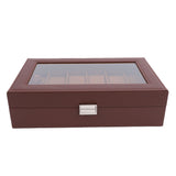 Watch Box with Watch Pillows Vintage Brown Leather 12 Slot Watch Case for Watch Display Storage V1294-YM0901-3117250163711