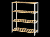 Levede Bamboo Storage Rack 4 Tier Shelf Shoe Organiser EA0285-4-AU