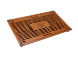 Chinese Style Kongfu Tea Tray Wooden Teaboard Drainage Water Storage Serving Tray Orchid Pattern V1294-YM0703-3118230040311