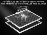 4PCS Replacement Filter for B.Roan 97007696 ,41F Range Hood 10.5in X 8.75in Stove Vent Fan V1366-AZ2-W-14553