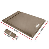 Weisshorn Self Inflating Mattress 10CM Camping Sleeping Mat Air Double Coffee CAMP-MAT-SUE-DT-CO