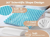 Giselle Bed Wedge Pillow for Headboard, Egg Gel Solves Night Sweats, Triangle Pillow for Reading & PILLOW-WEDGE-EGG-GY