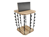 Chip Rack Display Stand 5 Tiers 40 Clips 360 Degree Rotating Snack Organizer with Wooden Base for V1294-YM0901-3118240260411