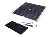 12W 18V Solar Powered Dual Exhaust Fan Kit 43.4Cfm Solar Panel Fan for Chicken Coops Greenhouses V1294-YM0901-3114250034511