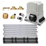 LockMaster Electric Sliding Gate Opener 1200KG Auto Remote Hardware Kit Rail 4M GO-DSR1200-SV-RX2