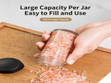 Upgraded Rotating Spice Holder with 18 Plastic Seasoning Bottles, Kitchen Countertop Storage V1221-XM-LB5188-ZS160