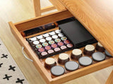 1pc Metal Coffee Capsule Storage Box Drawer Style Dustproof Organizer with Adjustable Grid for Tea V1232-KFSNH001