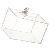 Clear Acrylic Donation Box with Lock for Home Use Practical and Safe V1192-AZ-W-30480
