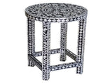 MOTHER OF PEARL MONOCHROME SPLENDOUR SIDE TABLE V742-VC15