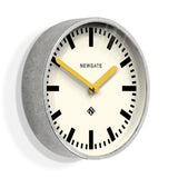 Newgate Luggage Wall Clock Galvanised Yellow Hands V398-NGLUGG667GALCY