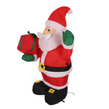 Christmas Inflatable Decoration 4FT Polyester Fiber Blow Up Father Christmas Holding A Gift for Xmas V1294-YM0901-3115230113411