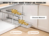 215 x 533 x 385mm Pull Out Cabinet Organizer, Heavy Duty Slide Out Pantry Shelves, Steel Roll Out V952-FZSLLDGGEC8YYL3H6V0