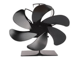6 Blade Stove Eco Fan Black High Temperature Resistant Self Starting Energy Saving Heat Powered Fan V1294-YM3113220250011-0421