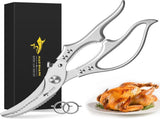Heavy Duty Kitchen Shears, Poultry Scissors for Cutting Chicken Bones, German Stainless Steel, V1107-CS-CFBXGJDY