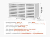 Literature Organizer, 24 Compartments Office Mailbox with Adjustable Shelves, Wooden Mailbox Sorter V952-WJJEKBHB24G905SHCV0