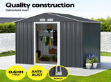 Giantz Garden Shed Outdoor Storage 2.15x1.3M Tool Workshop House Shelter Sliding Door SHED-GAB-4X7-AB