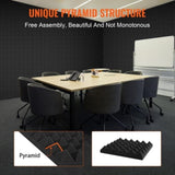 Acoustic Foam Panels 24 Pack 12 x 12 x 2 in for Studio Wall and Ceiling V952-FZZSPMBHSL12YD9F3V0