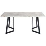 Marbleous Green Velvet Dining Set V264-DNT-413C-WHE-DNC-414V-GRN-6