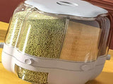 Grains Separate Storage Box Rotating Rice Bucket Food Grade Household Bean Storage Tank Large 6.5kg V1294-YM0716-3118220158612