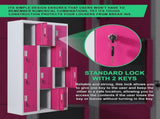 12-Door Locker for Office Gym Shed School Home Storage - Standard Lock with 2 Keys V63-838891