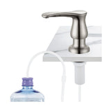 Kitchen Sink Soap Dispenser Brushed Nickel,Under-Sink Soap Dispenser with Silicone Extension Tube V1370-AZ4-07869