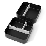 Monbento Flex - The 2 Compartment Lunch Box with Cutlery - Black Onyx V398-MB-53010002