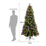 National Tree Company 2.3m Bristle Berry Multicolour Pre-Lit Christmas Tree with 1116 Tips 112_OPBB75